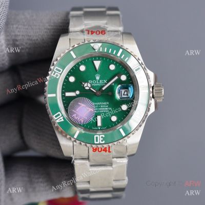 Swiss Quality Clone Rolex Submariner Hulk Citizen 8215 Watch Stainless steel